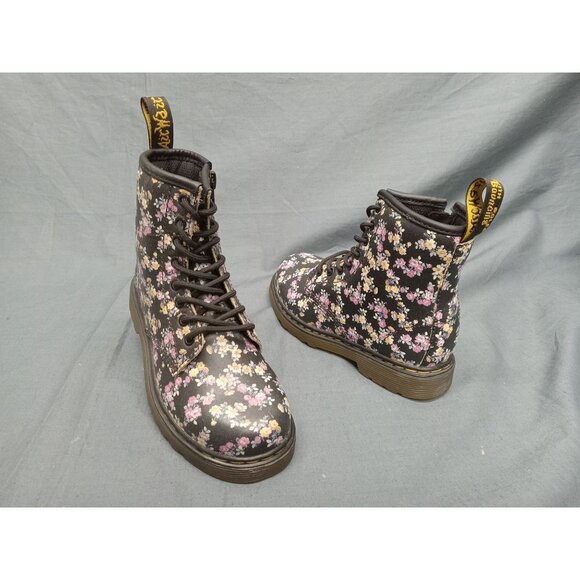 Dr. Martens Girls Delaney Boots Lace Up Leather Mini Tydee Size 11 NEW NO BOX! - Picture 1 of 11